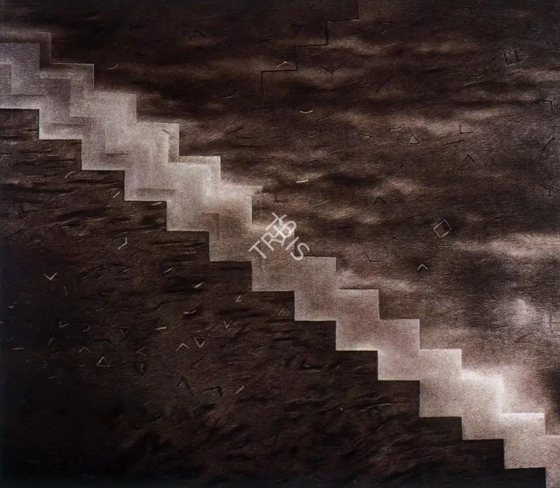 Broota, Rameshwar (Artist). Traces of Man II. Oil on canvas executed with razer blade, n.d. | Painting | FineArts | 00372249