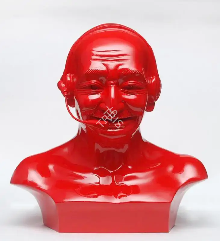 Roy, Debanjan (Artist). Gandhi with Headphone. Fibreglass with automotive paint, 2010 | Sculpture | FineArts | 00546353