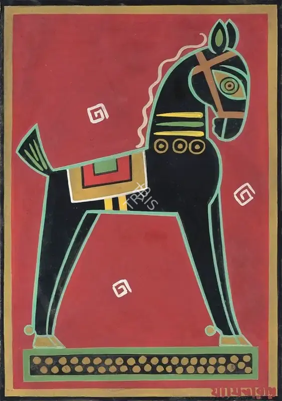 Roy, Jamini (Artist). Untitled (Horse), n.d. | Painting