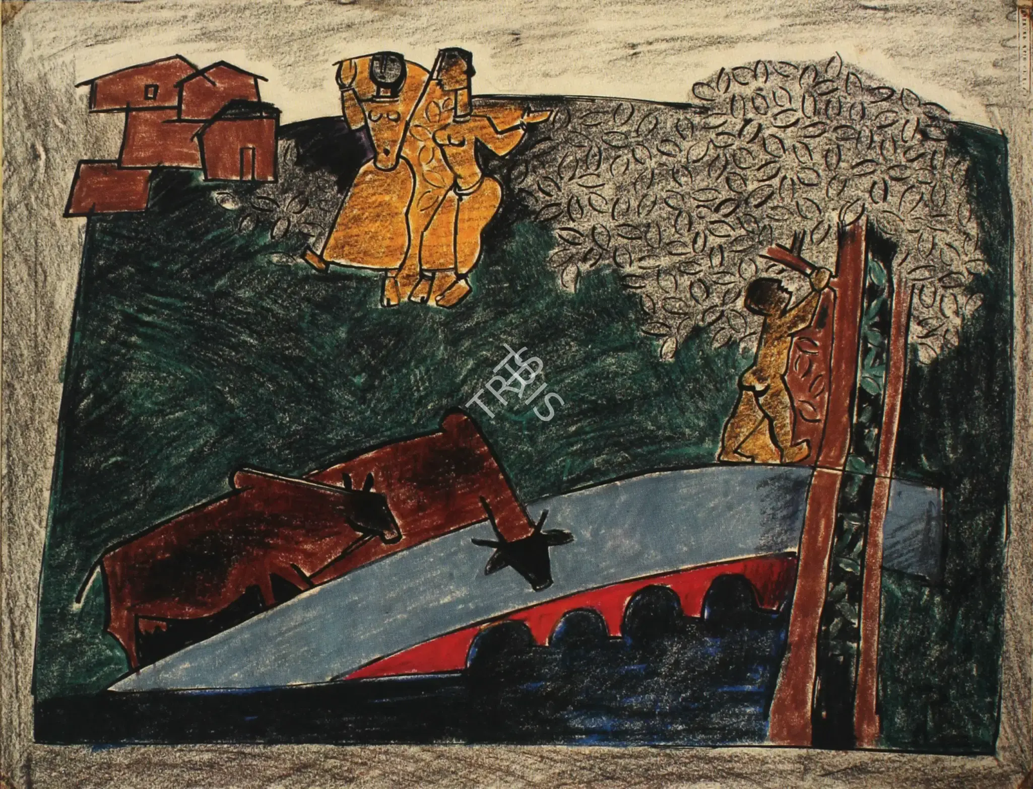 Husain, M.F. (Artist). Untitled, n.d. | Drawing