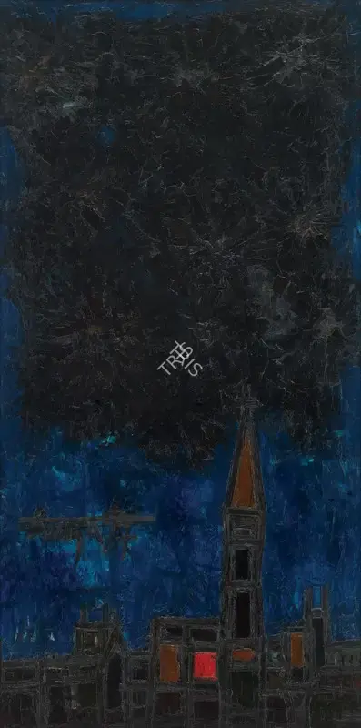 Souza, F.N. (Artist). London At Night, 1957 | Painting