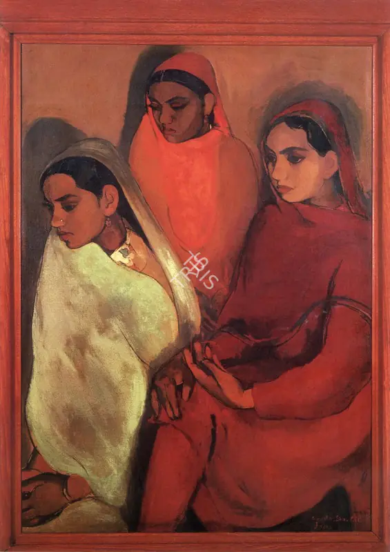 Sher-Gil, Amrita (Artist). Three Girls. Oil on canvas, 1935 | Marg, 1996 | Painting | FineArts | 00675133