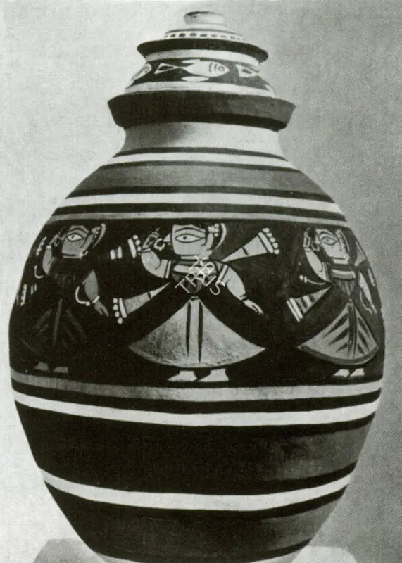 Roy, Jamini (Artist). Painted Earthen Jar. n.d. | Marg, December 2022 - March 2023 | Painting | FineArts | 00675406