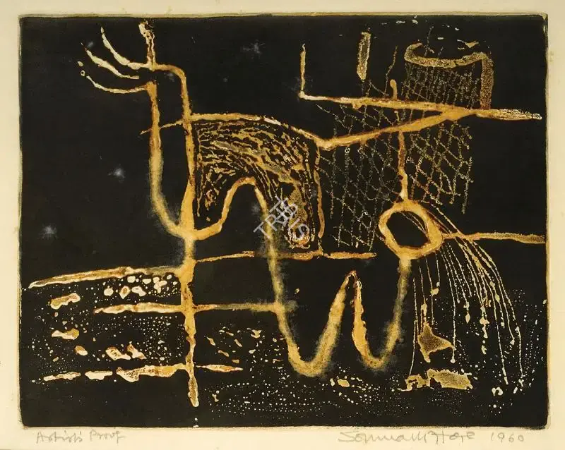 Hore, Somnath (Artist). Untitled. Coloured Intaglio, 1960 | Sculpture | FineArts | 00418015