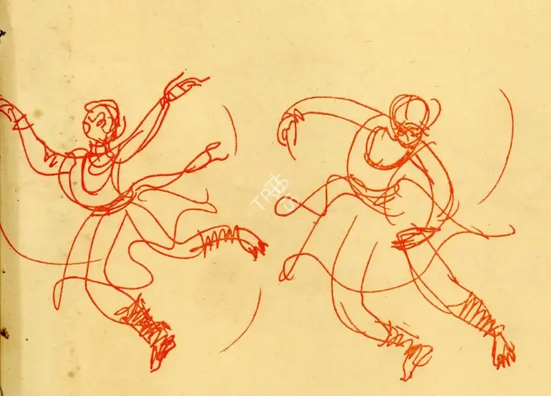 Chavda, Shiavax (Artist). Paran by Birju Maharaj, n.d. | Sketch