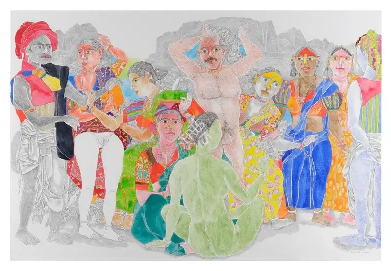 Goud, K. Laxma (Artist). Barkat Villa, c.2000 | Painting