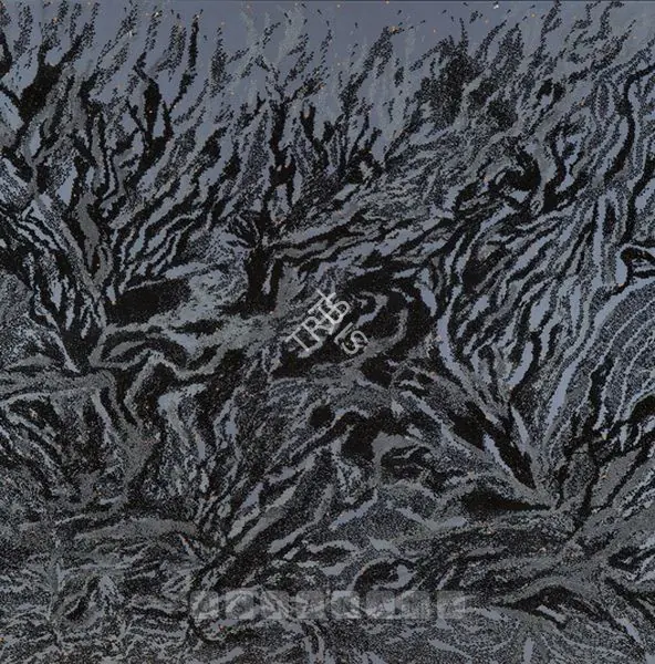 Kher, Bharti (Artist). Rugged Terrain. Bindis and velour fabric on painted wooden panel, 2007 | Collage | FineArts | 00575415