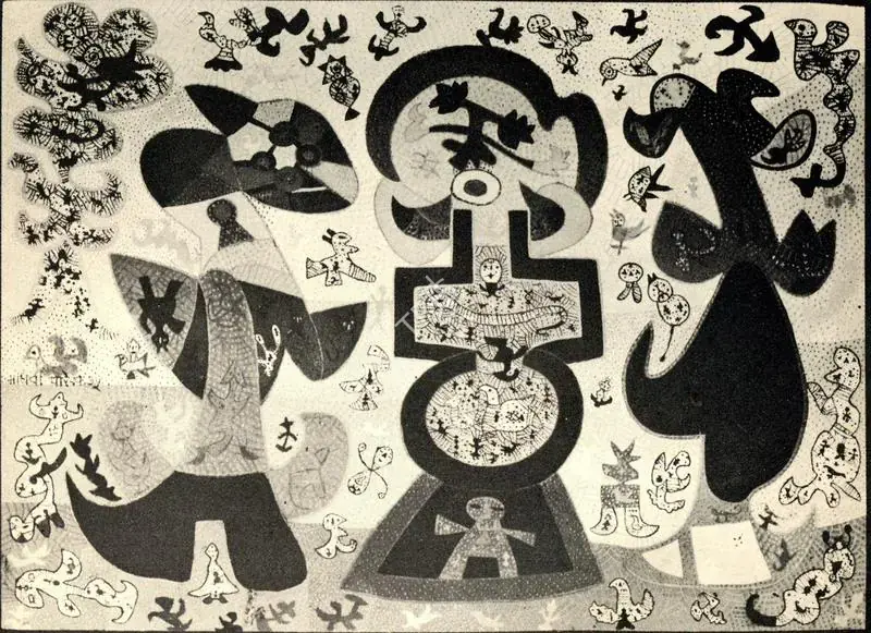 Mukherjee, B.B. (Artist). The Medieval Hindu Saints (detail), 1946-1947 | Painting