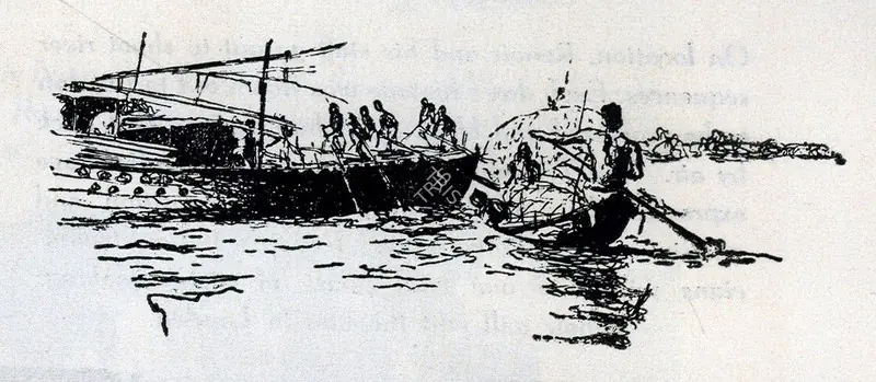 Gupta, T. (Artist). The River. July-1950 | Marg, July 1950 | Sketch | FineArts | 00673843