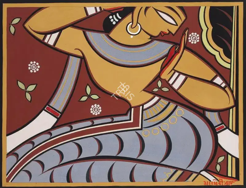 Roy, Jamini (Artist). Untitled (Gopini), n.d. | Painting