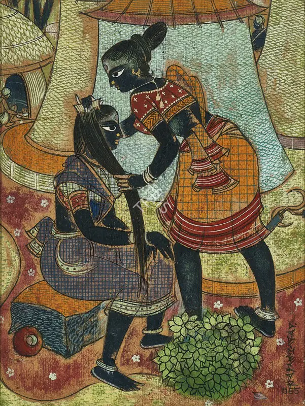 Almelkar, A.A. (Artist). Untitled. Gouache on card, 1955 | Painting | FineArts | 00547103