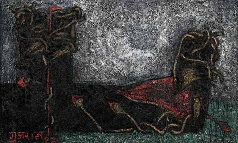 Gujral, Satish (Artist). Untitled. Oil on textured canvas, 1992 | Painting | FineArts | 00604656