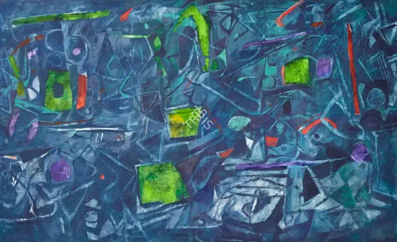 Kudallur, Achutan (Artist). Untitled. Oil on canvas, 2002 | Painting | EconomicsArt | 00869808