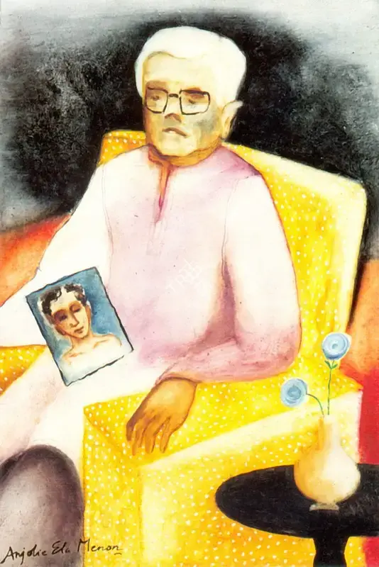 Menon, Anjolie Ela (Artist). Portrait, c.1989 | Painting