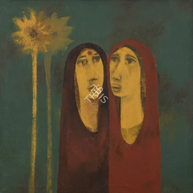 Shah, Haku (Artist). Two Women. Oil on canvas, n.d. | Painting | FineArts | 00362797