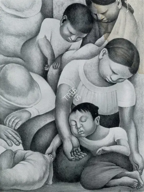 Rivera, Diego (Artist). The Night of the Poor, n.d. | Painting