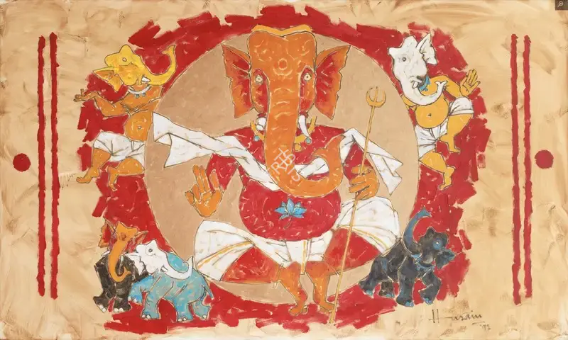Husain, M.F. (Artist). Ganesh Darbar, 1992 | Painting