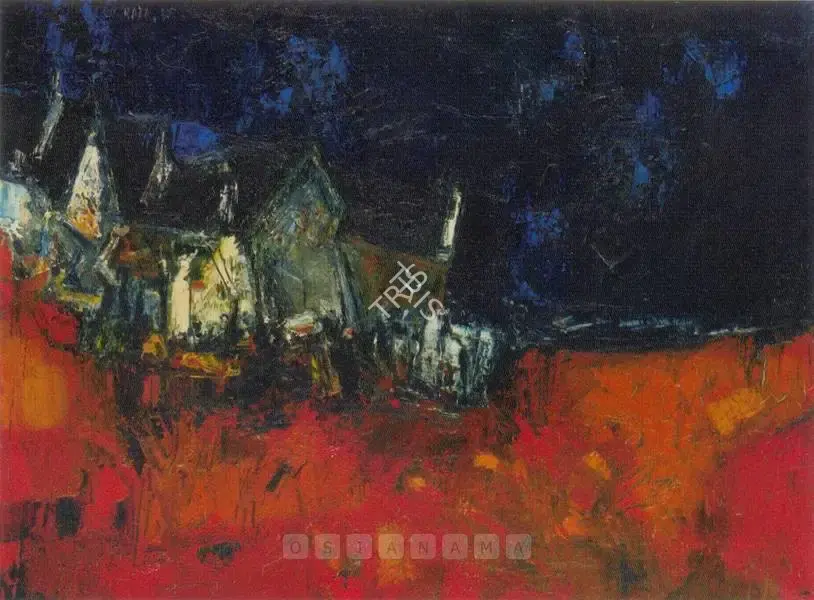 Raza, S.H. (Artist). Terre Rouge, 1957 | Painting