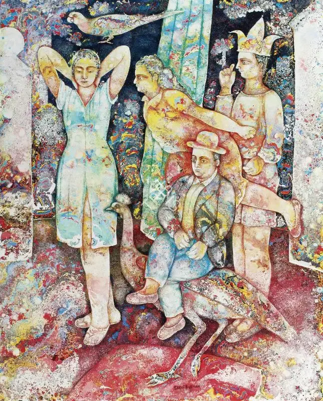 Burman, Sakti (Artist). Song Of The Late Evening. Oil on canvas, 2006 | Painting  | 00881341