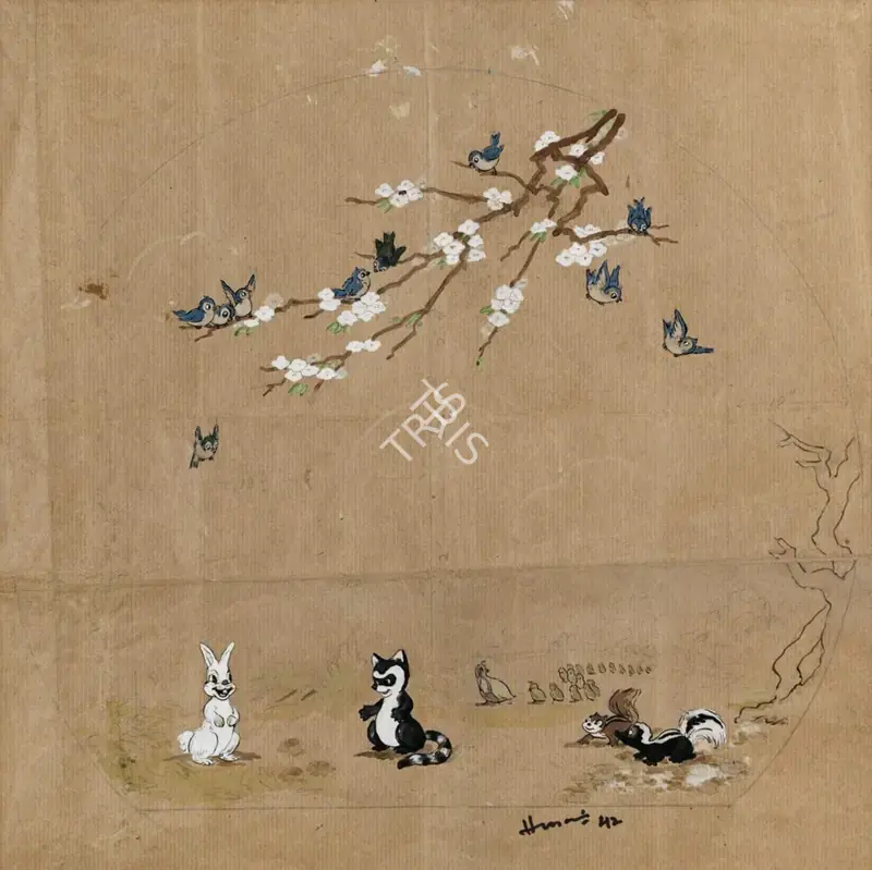 Husain, M.F. (Artist). Untitled. Watercolour and pencil on paper, 1942 | Painting | FineArts | 00604768