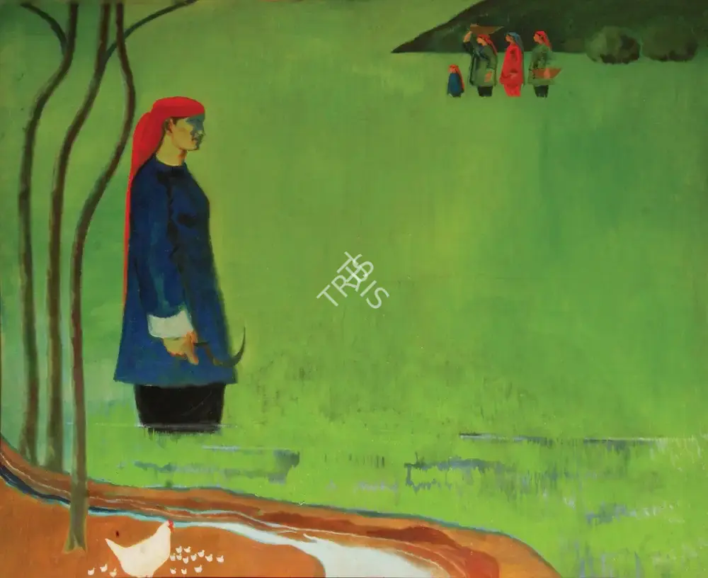 Sanyal, B.C. (Artist). Untitled. Oil on canvas, 1970 | Painting | FineArts | 00362658