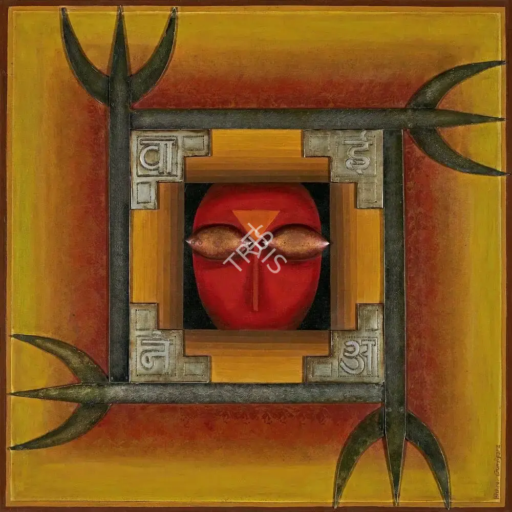 Gundigara, Kishor (Artist). Shakti. Oil and aluminium on canvas pasted on board, n.d. | Painting | FineArts | 00356984