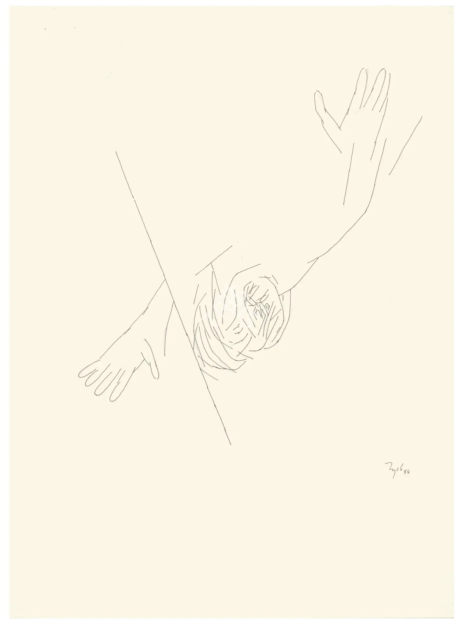 Mehta, Tyeb (Artist). Untitled. Pen and ink on paper, 1982 | Drawing | FineArts | 00645091