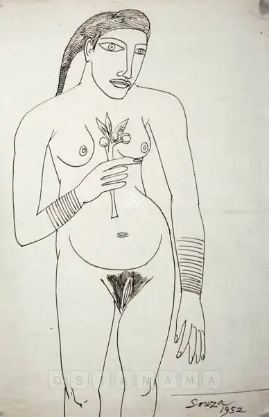 Souza, F.N. (Artist). Untitled, 1952 | Drawing