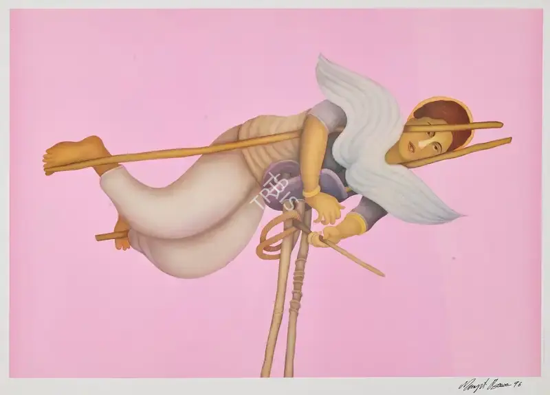 Bawa, Manjit (Artist). Untitled (Acrobat). Serigraph on paper, 1996 | Graphic Art | FineArts | 00363791