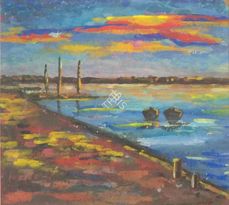 Roy, Jamini (Artist). River View At Sunset, n.d. | Painting