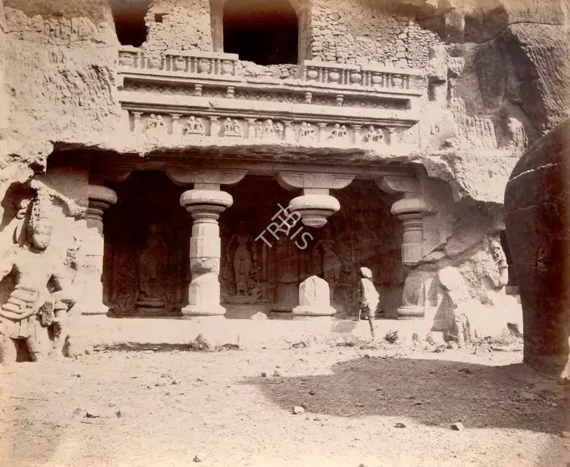 Sache, John Edward (Photographer). Kailash Temple, Ellora - Seven views at Benares, Bombay, Kashmir and elsewhere. Albumen print, c.1880 | Antiquarian Photograph | Photography | 00116215