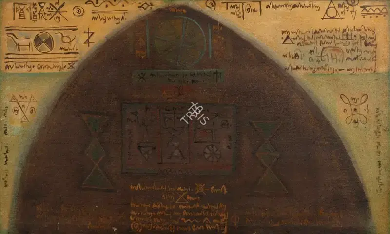 Paniker, K.C.S. (Artist). Words and Symbols Series, 1968 | Painting