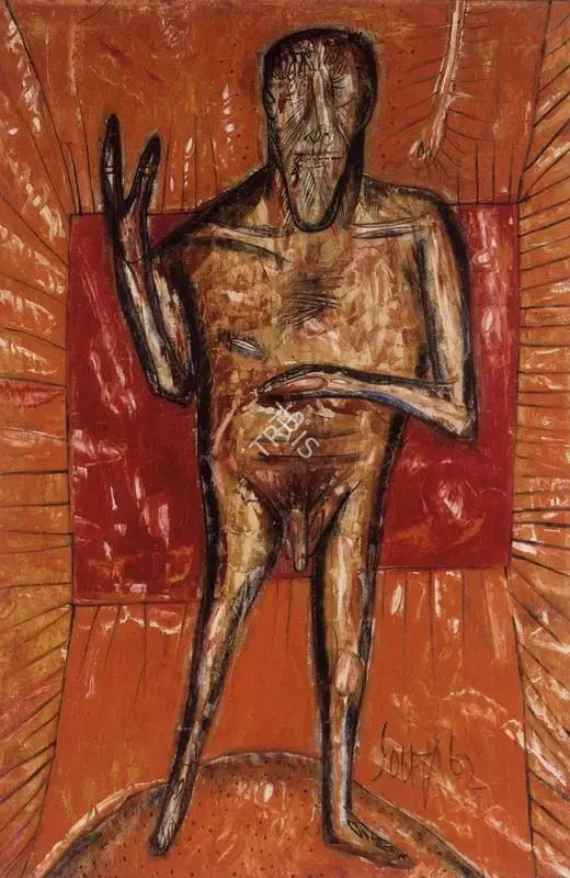 Souza, F.N. (Artist). Resurrected Christ, 1962 | Painting