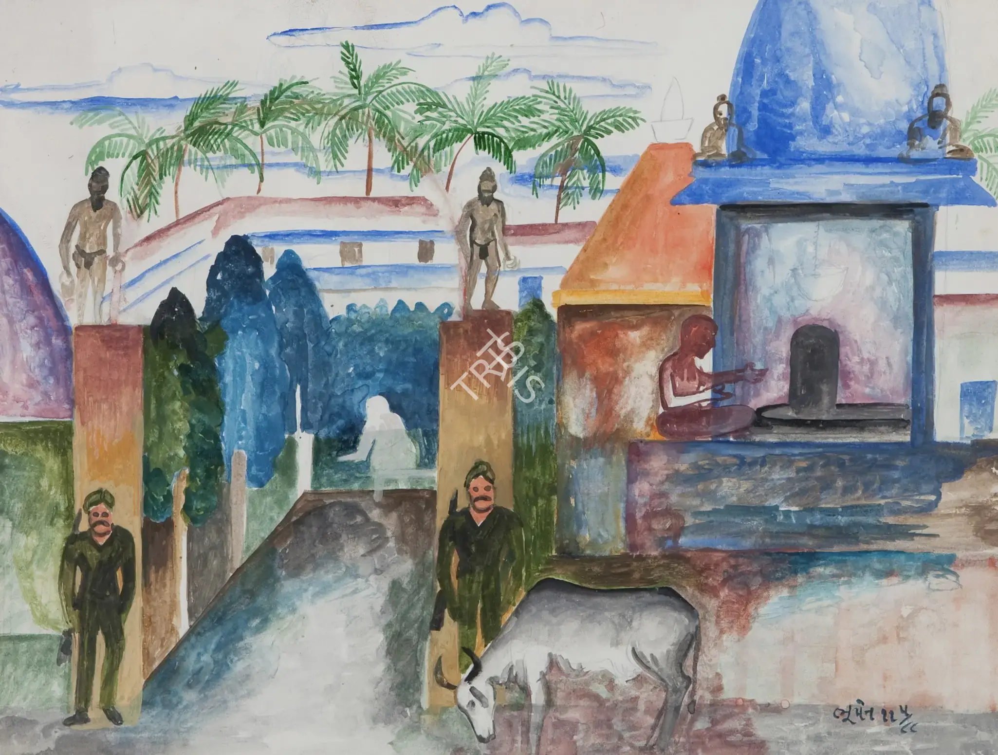 Khakhar, Bhupen (Artist). Untitled, 1988 | Painting