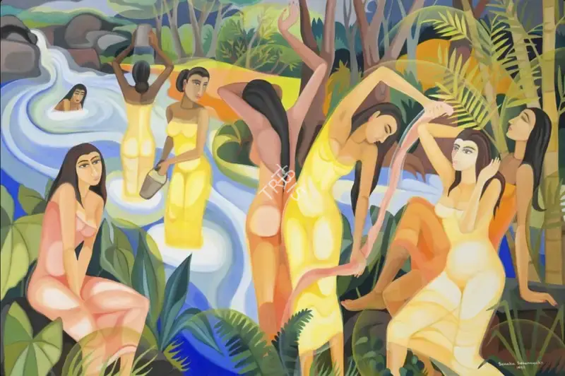 Senanayake, Senaka (Artist). Untitled (Women), 1997 | Painting