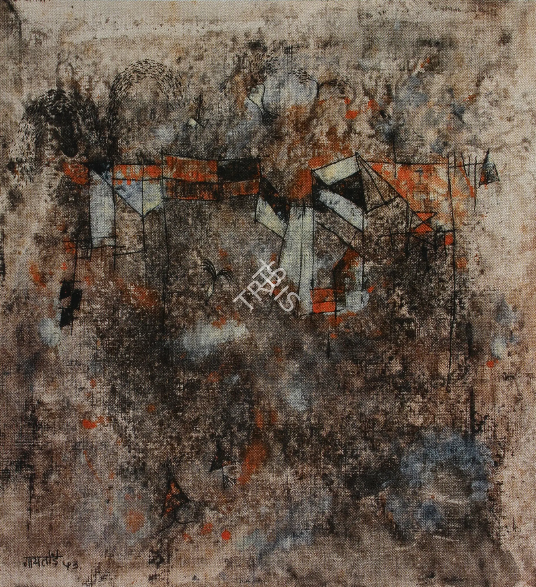 Gaitonde, V.S. (Artist). Untitled. Watercolour on paper, 1953 | Painting | FineArts | 00901022