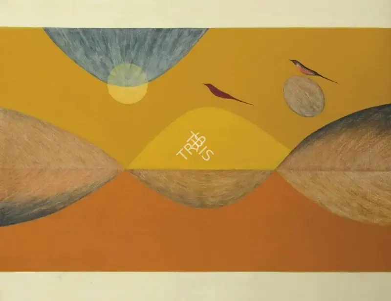 Swaminathan, J. (Artist). Untitled (Bird, Tree and Mountain series). Oil on canvas, 1983 | Painting | FineArts | 00646610