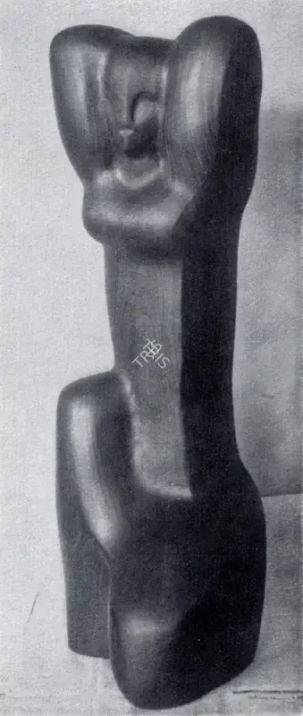Davierwalla, A.M. (Artist). Caryatid. Rose Wood, 1960 | Marg, December 1962 | Sculpture | FineArts | 00674885
