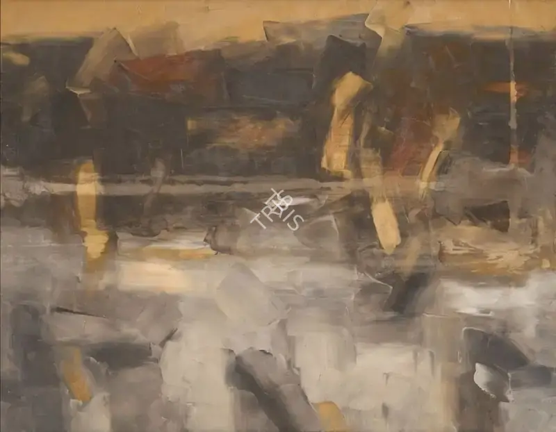 Adimoolam, K.M. (Artist). Greys Move Fast. Oil on canvas, 1997 | Painting | EconomicsArt | 00869372