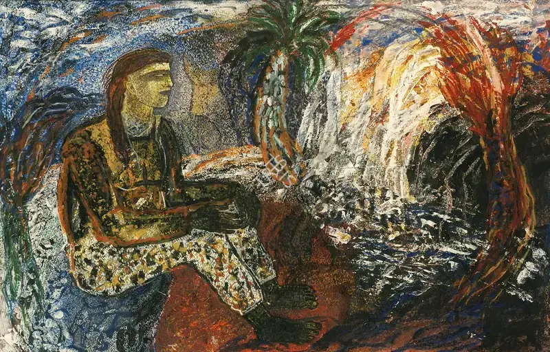 Chakravarty, Jayashree (Artist). Untitled. Tempera on board, 1988 | Painting | FineArts | 00574598