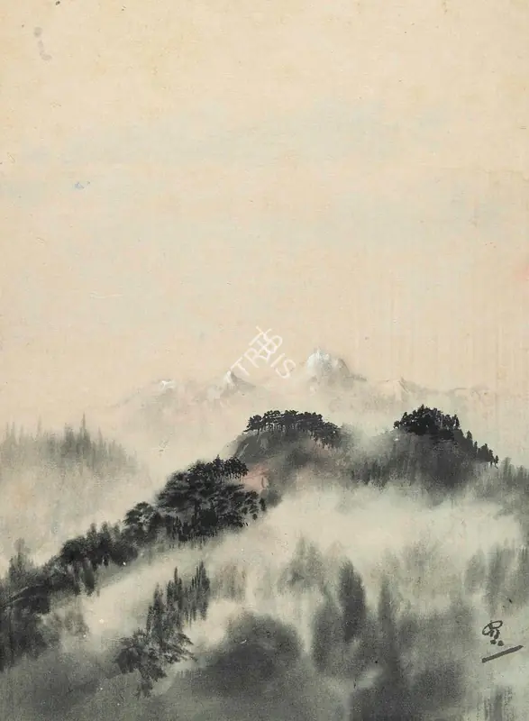 Tagore, Gaganendranath (Artist). Untitled (Himalayan Landscape), c.1920s | Painting