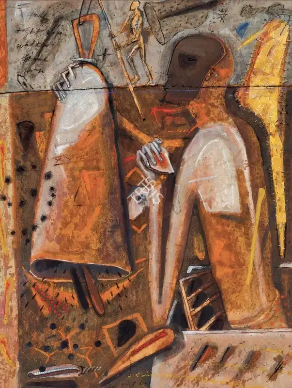 Krishnan, Rajan (Artist). Trespassing. Oil on canvas, 2006 | Painting | FineArts | 00603862