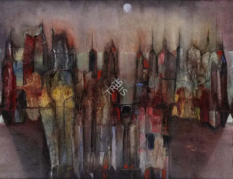 Bakre, S.K. (Artist). Untitled. Oil on canvas, 1966 | Painting | FineArts | 00333524