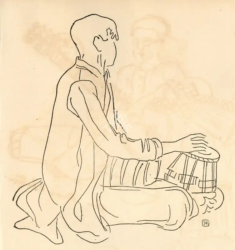 Tana, Pradumna (Artist). Shri Shivkumar Kashmiri, n.d. | Drawing