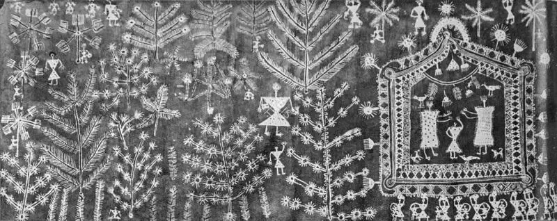 Unknown (Artist). Folk Painting. n.d. | Lalit Kala Contemporary, April 1972 | Painting | FineArts | 00535292