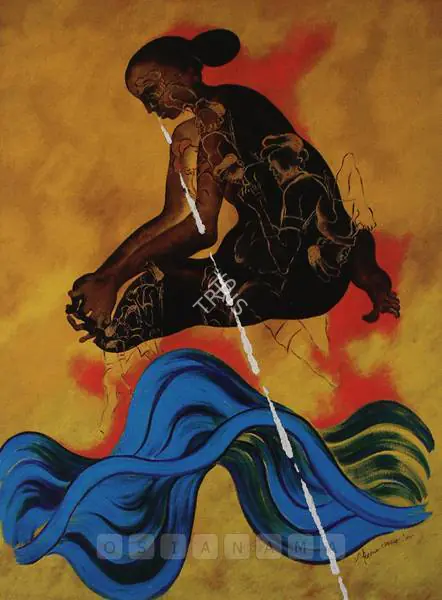 Caur, Arpana (Artist). Soldiers Mother, 1995 | Painting