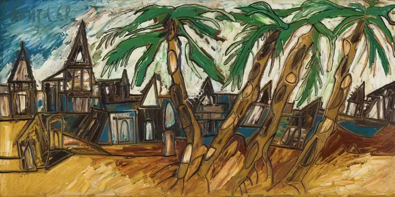 Souza, F.N. (Artist). Caribbean Palm, 1968 | Painting