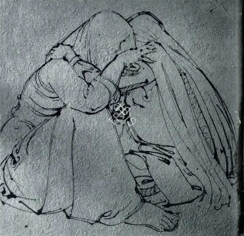 Mago, Pran Nath (Artist). Mourners. n.d. | Marg, March 1957 | Drawing | FineArts | 00674106