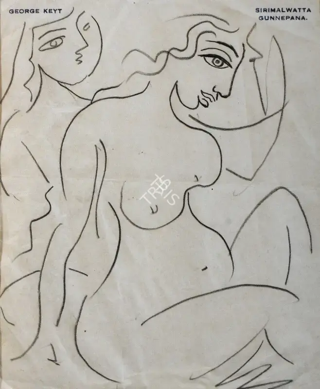Keyt, George (Artist). Two Seated Women, n.d. | Drawing