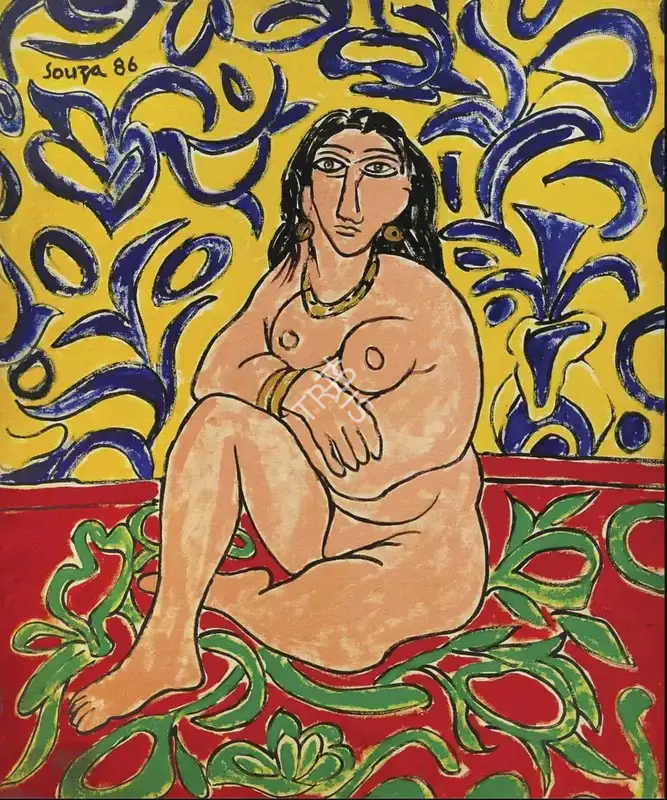 Souza, F.N. (Artist). Untitled (Nude After Henri Matisse), 1986 | Painting